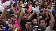 هواداران ادموندو گونزالس، کاندیدای ریاست جمهوری مخالفان، در جریان تجمع انتخاباتی پایانی خود در کاراکاس ونزوئلا، پنجشنبه، 25 ژوئیه 2024، تشویق می کنند. ریاست