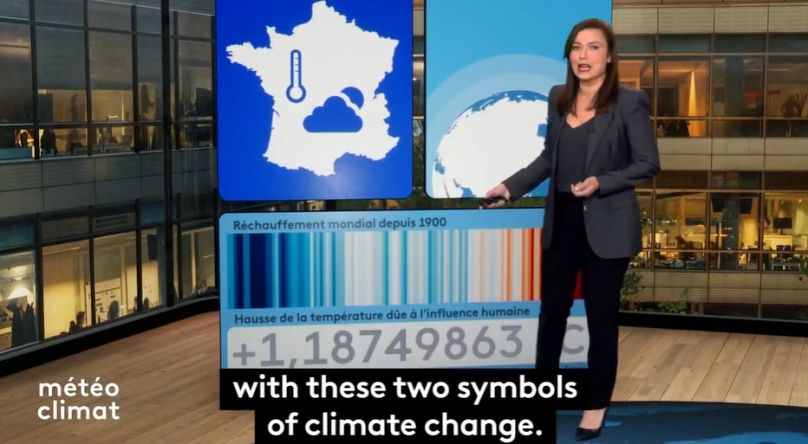 Weather anchor Anaïs Baydemir introducing viewers to the new format on 13 March 2013.