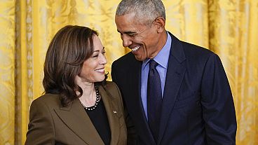 Obama és Harris egy 2022 áprilisi rendezvényen