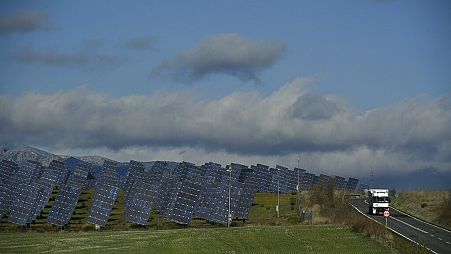Solar panels in Navarra, northern Spain
