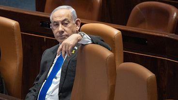 رئيس الوزراء الإسرائيلي بنيامين نتنياهو يحضر جلسة للكنيست، البرلمان الإسرائيلي، في القدس، الأربعاء، 17 يوليو 2024