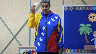 Nicolás Maduro bei der Stimmabgabe, 28. Juli 2024