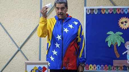 Nicolás Maduro votando, 28 de julio de 2024