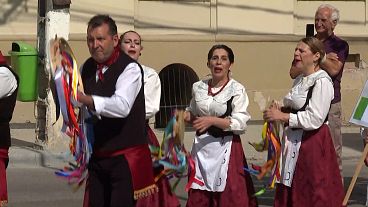 La plupart des 300 danseurs présents pour montrer leur talent et leur passion pour le folklore au festival étaient en Roumanie pour la première fois.