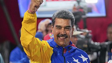Le président réélu, Nicolas Maduro, après l'annonce des résultats de l'élection présidentielle, à Caracas, le 29 juillet 2024.
