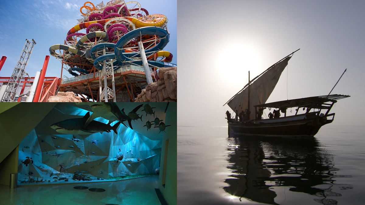 Salpicos de sucesso: O parque aquático do Qatar, os tubarões-baleia e a arte de fazer dhows