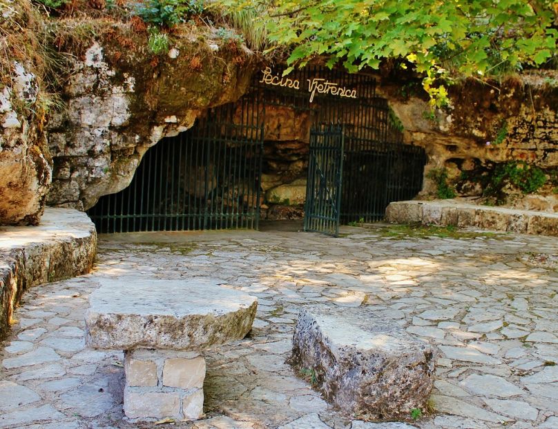 Entrance to the Vjetrenica cave in Bosnia-Herzogovina 