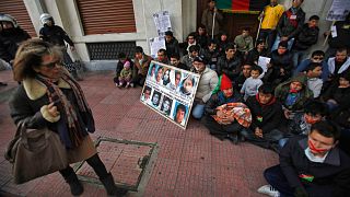 Afghan immigrants on a hunger strike, Athens