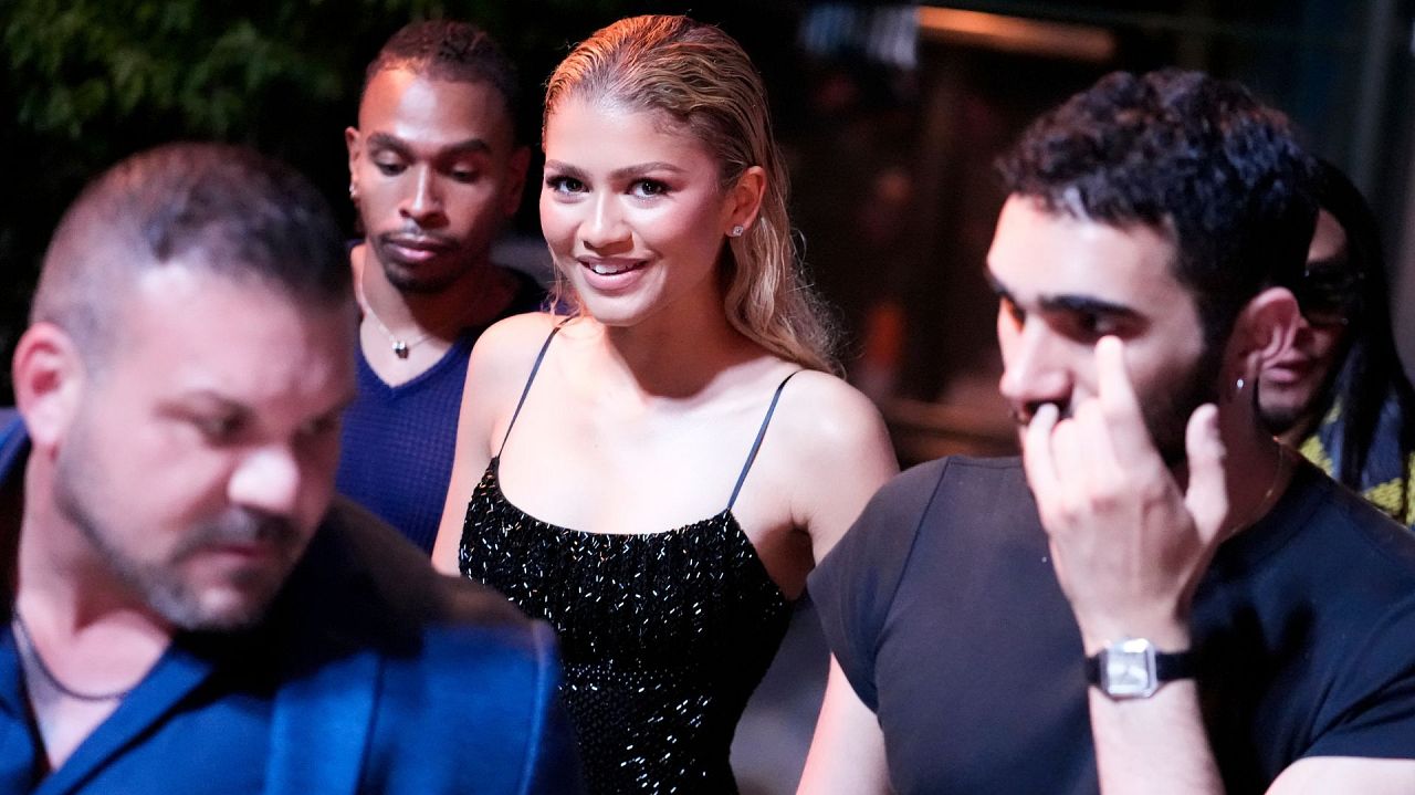 Zendaya upon arrival at the Louis Vuitton Foundation on the eve of Paris Olympics opening ceremony, at the 2024 Summer Olympics