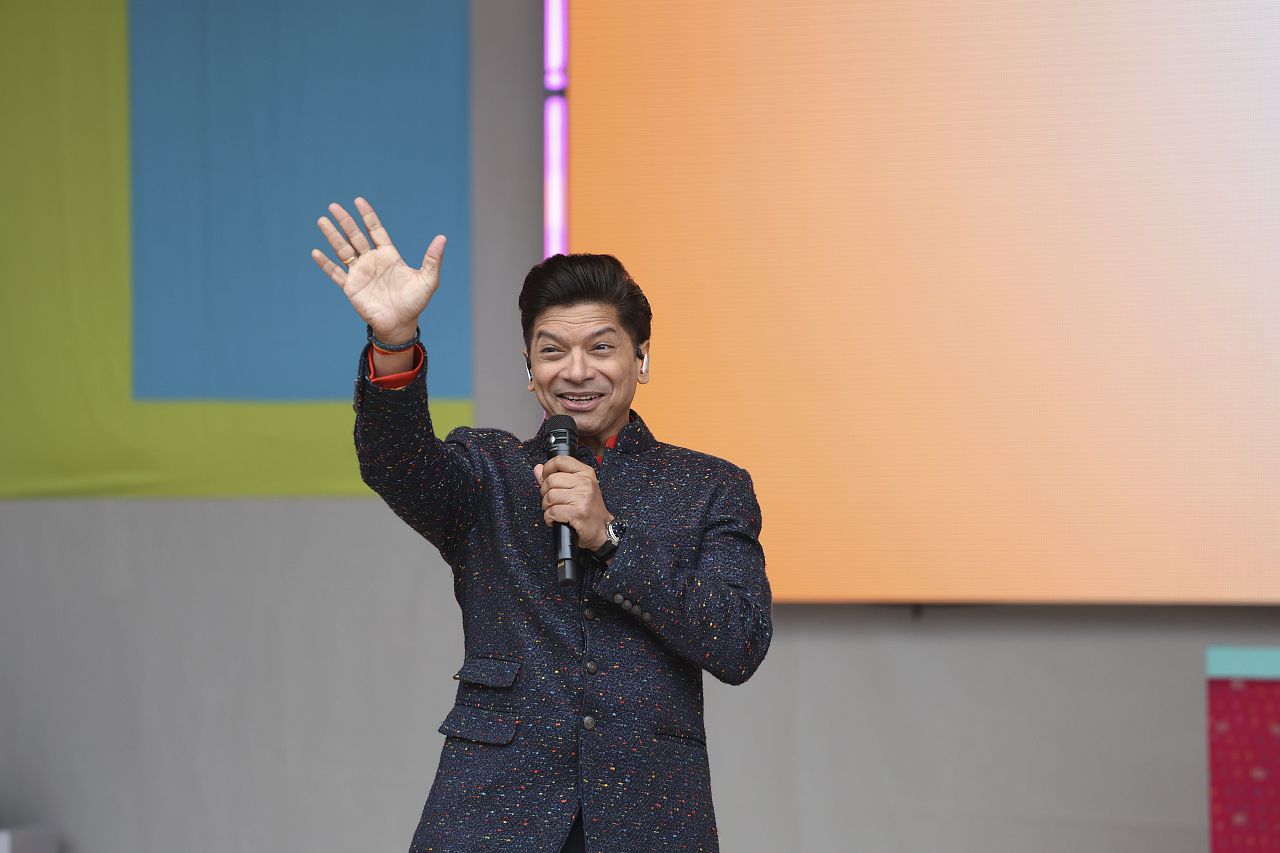 Indian singer Shaan during the inauguration of the Indian House at the 2024 Summer Olympics