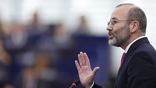 President of the European People's Party, Manfred Weber, addresses the plenary at the European Parliament in Strasbourg, 18 July 2024