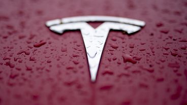 A Tesla logo is shown