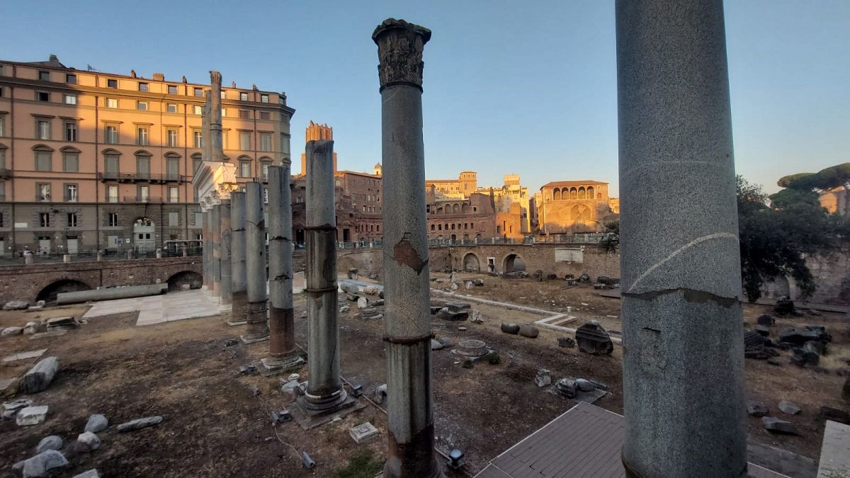 Uno scorcio del Foro di Traiano, punto di partenza della visita 