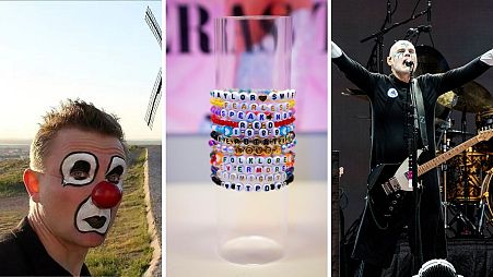 From L to R: Red Nose Company's 'Don Quixote' at Fringe, Bracelets at the 'Taylor Swift Songbook Billy Corgan of The Smashing Pumpkins.Trail Exhibition' and 