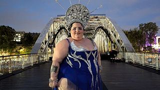 La DJ Barbara Butch posa para una foto antes de la ceremonia de apertura de los Juegos Olímpicos de Verano 2024 en París, Francia, el viernes 26 de julio de 2024.