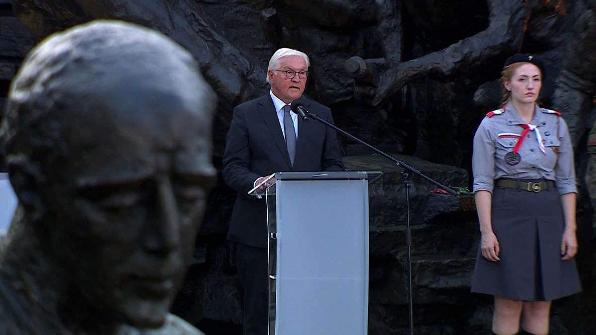 Video. WATCH: Steinmeier asks for forgiveness 80 years after Warsaw Uprising