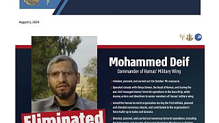 Die israelischen Streitkräfte haben Aufnahmen eines Luftangriffs veröffentlicht, bei dem der Hamas-Militärchef, Mohammed Deif, in Gaza getötet worden sein soll. 