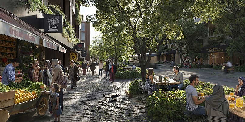 Outdoor space and encouraging walking are central to the plans