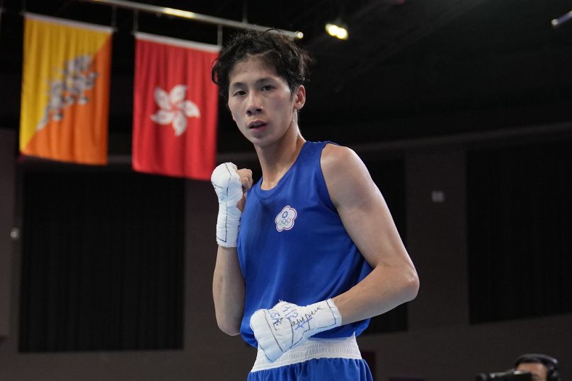 Taiwan's Lin Yu-ting poses during the 19th Asian Games in Hangzhou, China, Wednesday, Oct. 4, 2023.