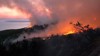 Incendies sur la côte dalmate en Croatie