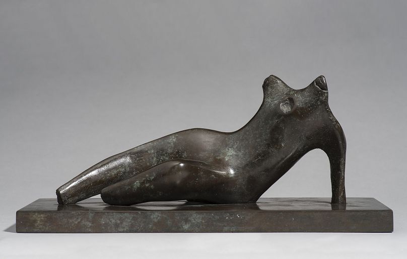 Henry Moore Reclining Torso, 1981 Bronze 8 1/2 inches (21.6 cm)