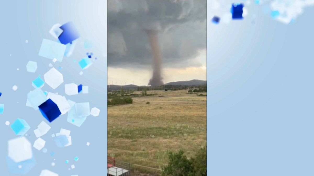 fermo immagine del tornado in Spagna