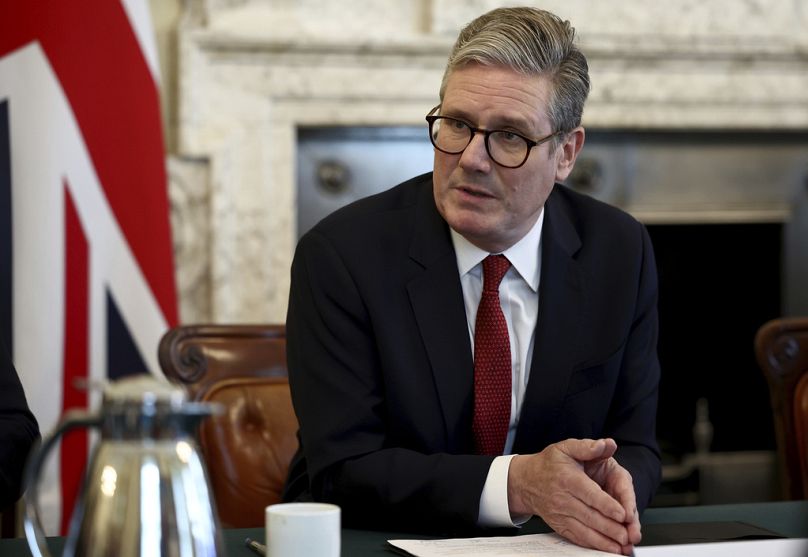 Il Primo Ministro britannico Keir Stermer durante un meeting al 10 di Downing Street, Londra, Inghilterra, 1 agosto 2024