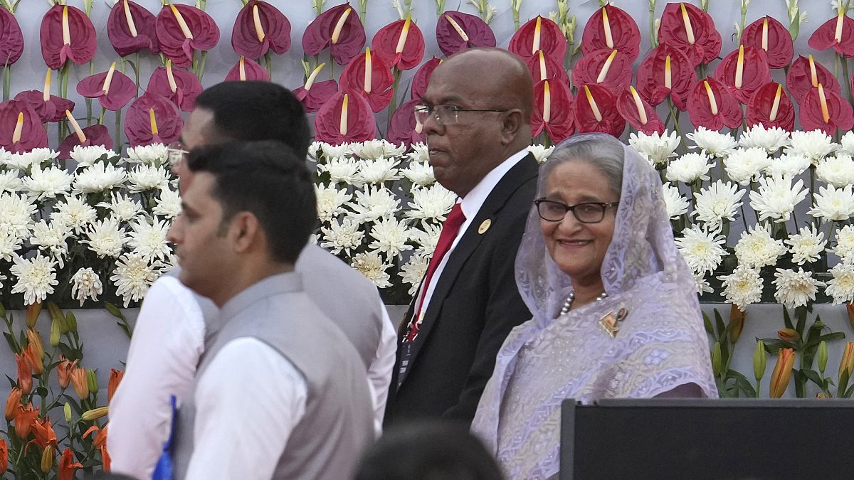 Bangladeş Başbakanı Şeyh Hasina, Hindistan Başbakanı Narendra Modi'nin yemin törenine katılmak üzere Hindistan'da. (Arşiv Fotoğraf)