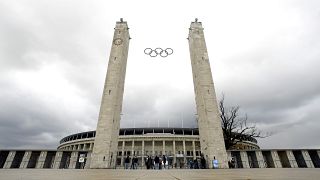 The Aug. 23, 2009 file photo shows the Olympic stadium pictured in Berlin. Scars of World War II and relics from its Nazi past are preserved at Berlin's Olympiastadion.