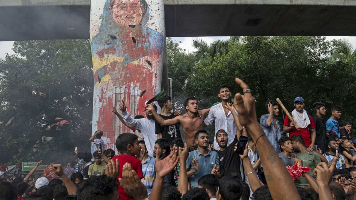 Imagen de las protestas de Bangladesh