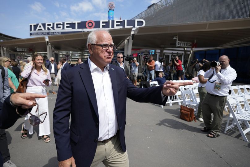 Tim Walz, vicepresidente de Kamala Harris y gobernador de Minnesota. 