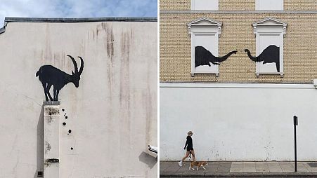 Banksy has revealed two new artworks today via Instagram