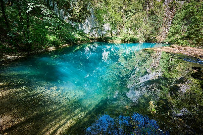 The source of the Una River in Croatia.