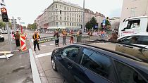 Climate activist group Last Generation block a busy road