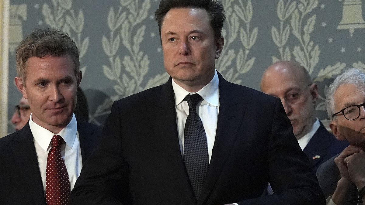 Elon Musk, 24 Temmuz 2024'te Washington'daki Kongre Binası'nda Kongre'nin ortak toplantısından önce geliyor.