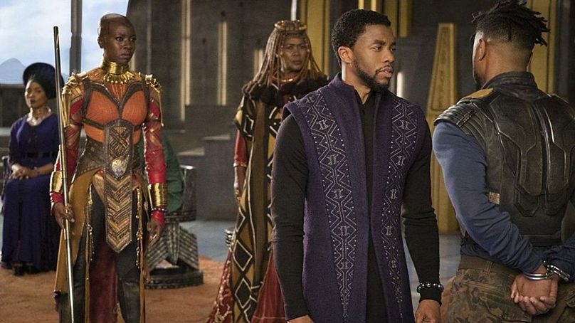 Connie Chiume in 'Black Panther' - third from right