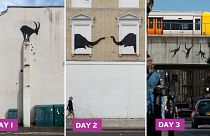 El zoo londinense de Banksy explicado: Aparece la tercera obra consecutiva del artista callejero 