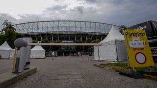 Vue extérieure du stade Ernst Happel à Vienne où Taylor Swift devait se produire