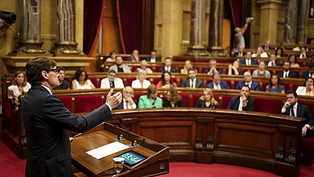 Salvador Illa en la sesión de investidura este jueves. 