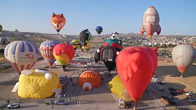 Ballons über Kappadokien in der Türkei