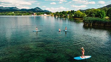 Cycle to Lake Velenje on Slovenia's Green Wellness Route.