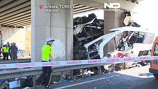 Ankara-Eskişehir yolu Olukpınar köyü mevkinde meydana gelen kazanın ardından ekipler olay yerinde, 9 Ağustos, 2024.