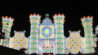 The art of luminarie began as far back as the 17th century with decorations erected for village festivals and celebrations. 