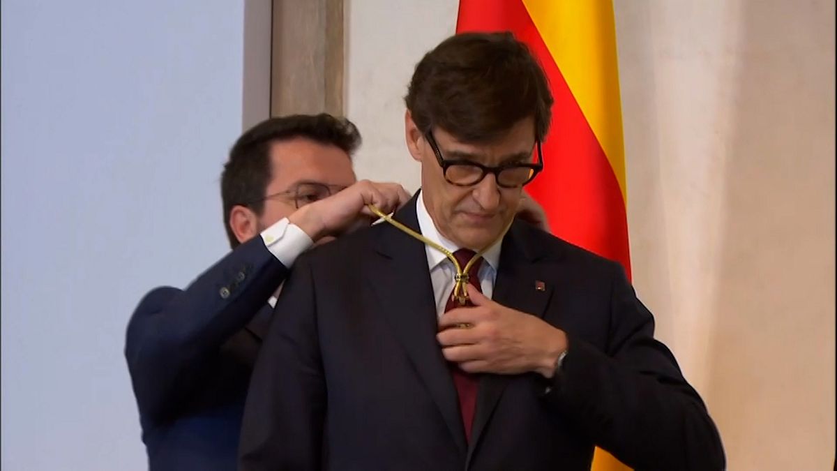 Socialist Salvador Illa sworn-in as new Catalonia president