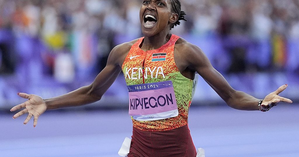 Kenya’s Faith Kipyegon wins third successive Olympic Gold in the 1500m