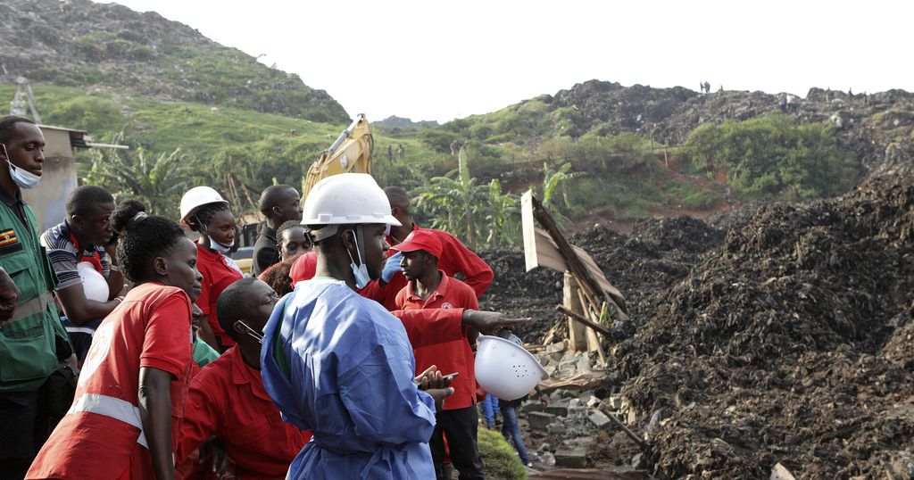 Death toll rises to 21 after landfill site collapses in Uganda’s capital