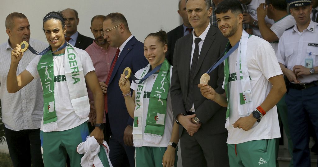 Imane Khelif and Kaylia Nemour return from Olympics to a warm welcome in Algeria