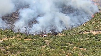 Incendio forestal en Bosnia. 