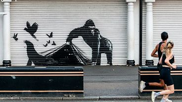 Banksy Londra Hayvanat Bahçesi'ndeki dokuzuncu hayvan eserini tanıttı