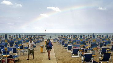 Ein Strand in Italien. Ein Strand in Italien.